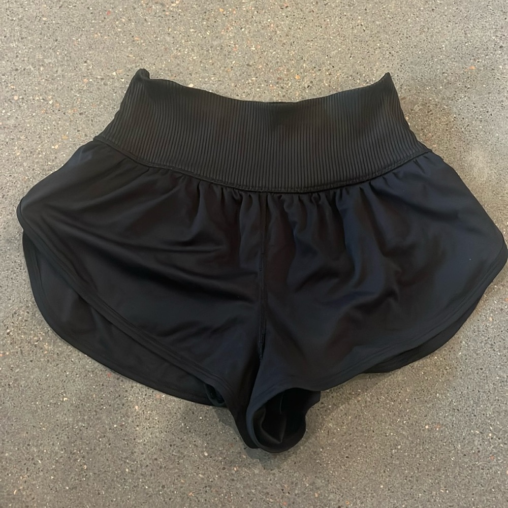 Free People movement black athletic shorts